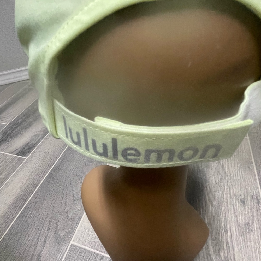 lululemon neon lime visor hat